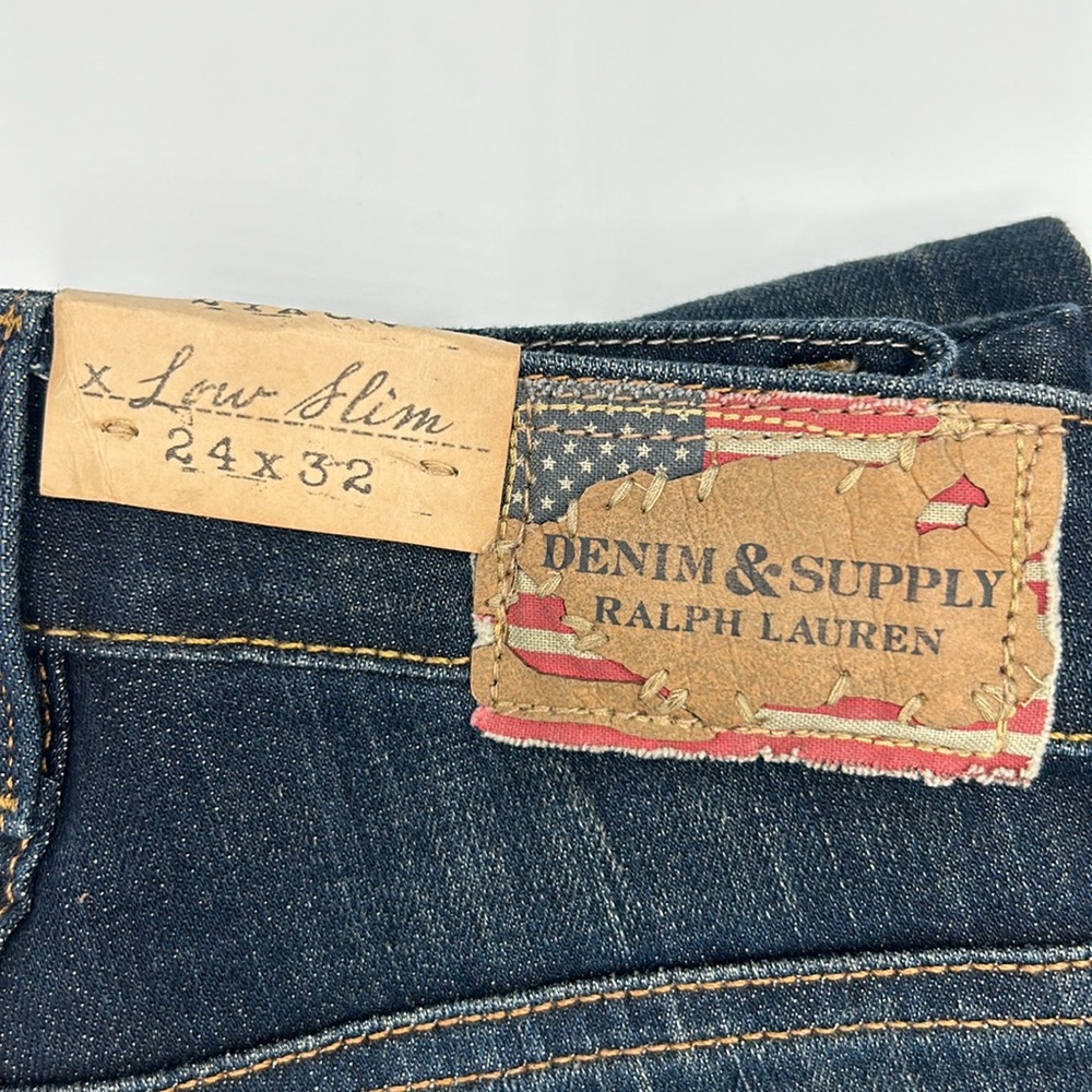 NWT Ralph Lauren Denim & Supply Co Women’s 24x32 Low Slim Denim Jeans - Picture 3 of 10